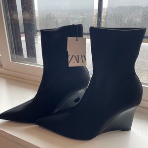 Zara fabric boots, brand new, size 7/5 or 38